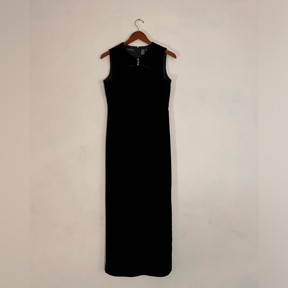 Black velvet dress